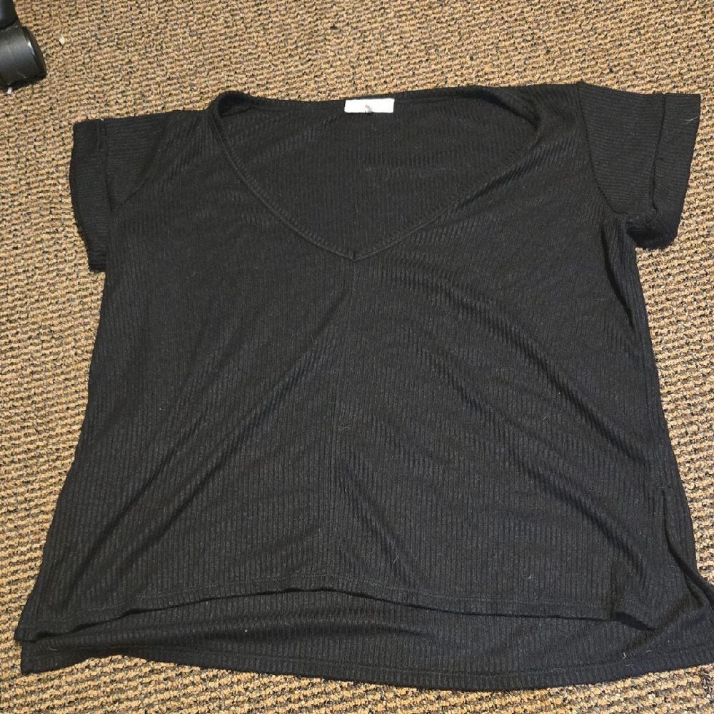 Rag & Bone Black Short Sleeve V-Neck Tee T Shirt 💫